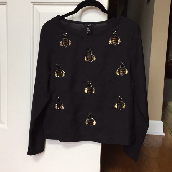 H&M beaded embroidered top - Picture 2 of 5